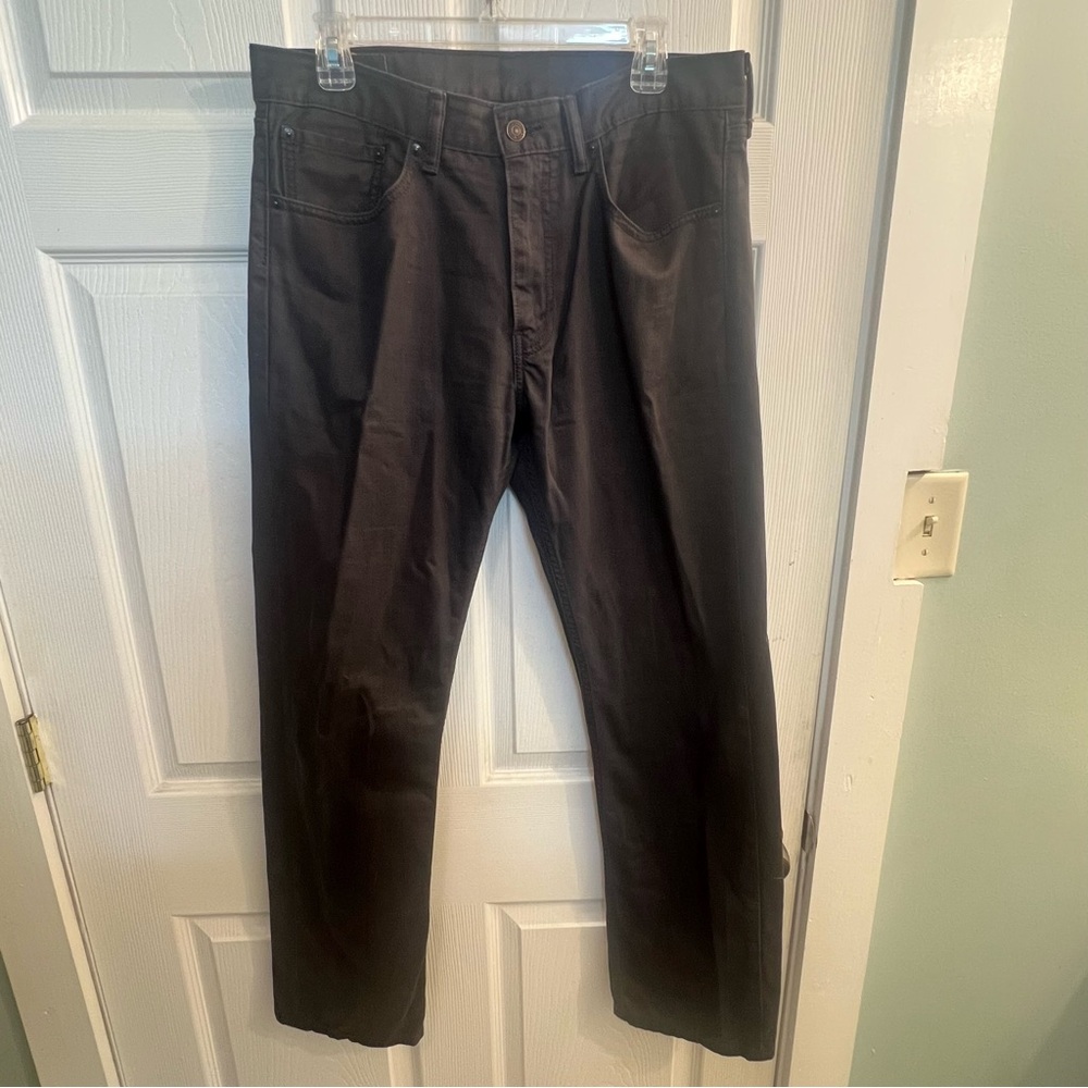 Levi's 505 Men's Dark Charcoal Black Straight Jeans Size 33 X 32 Denim